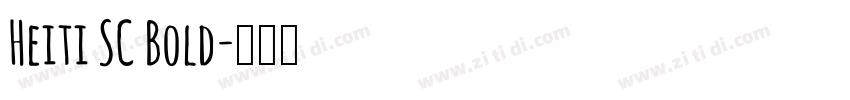 Heiti SC Bold字体转换
